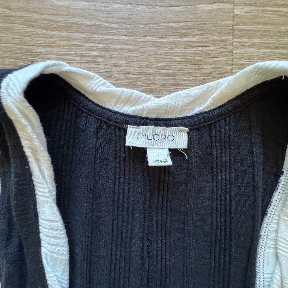 Pilcro Black and White Tank - Size L - Picture 6 of 6